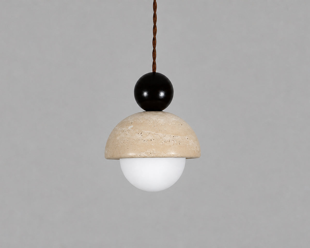 SHOP TRAVERTINE GLOBE LED PENDANT LIGHT BANGALORE
