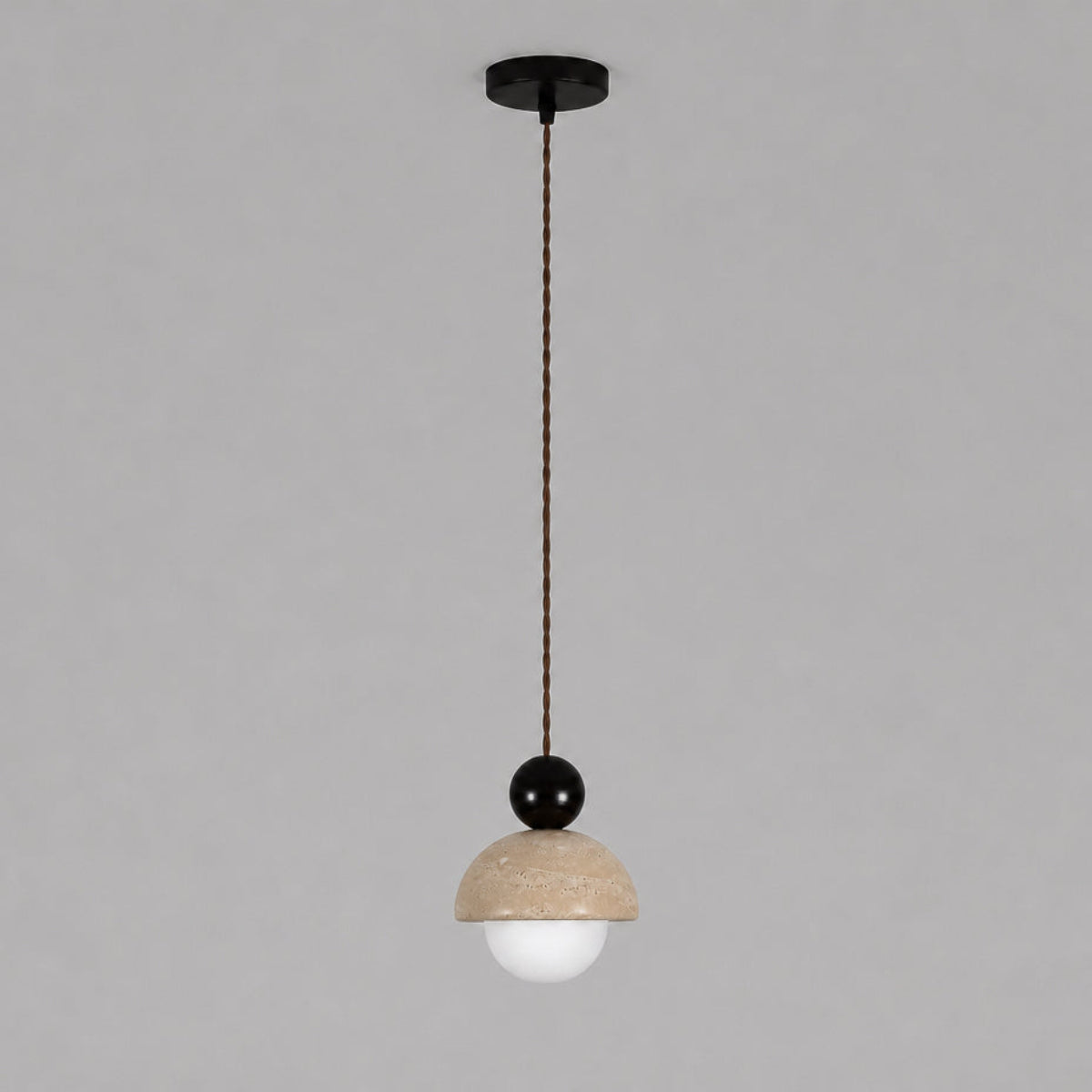 Travertine Globe LED Pendant Light