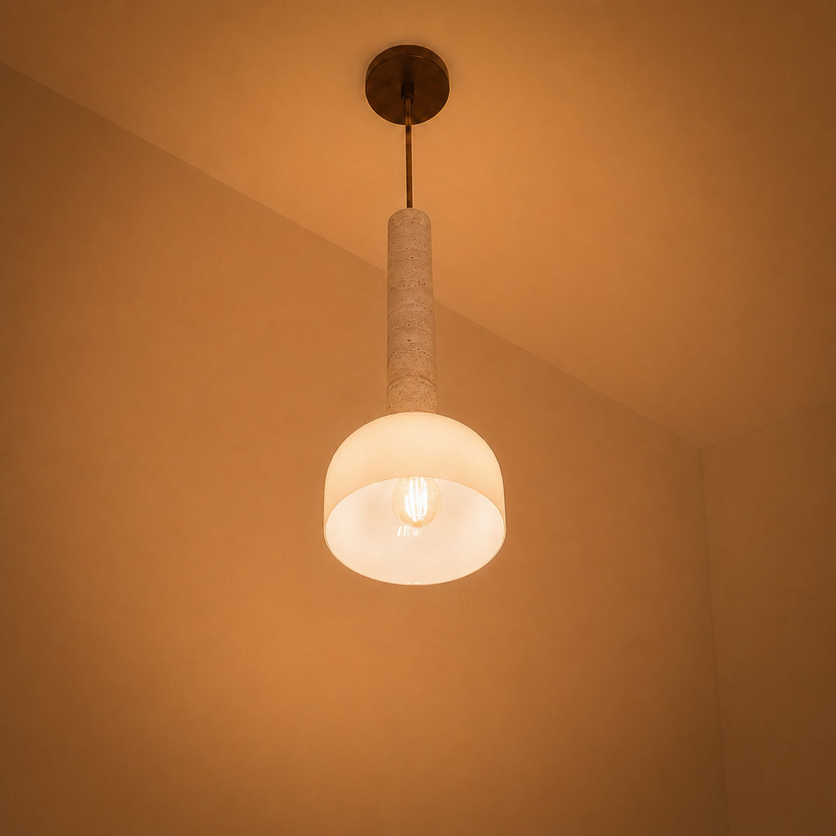 Tropica Travertine Medium Pendant Light