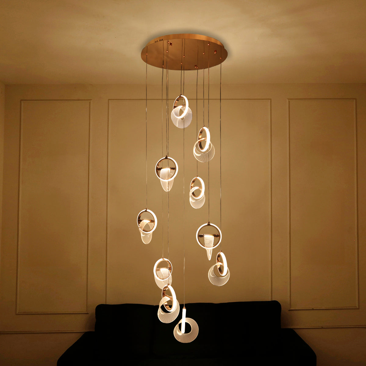 She Said Yes (3 Colour) Double Height LED Chandelier Online
