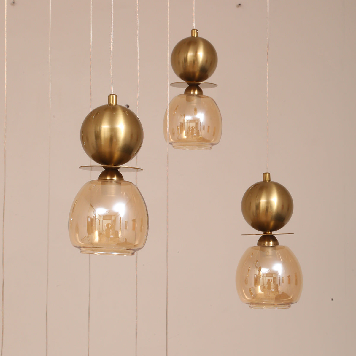 Beautiful Day Brass Double Height LED Chandelier