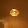 Blown Glass Amber LED Pendant Light