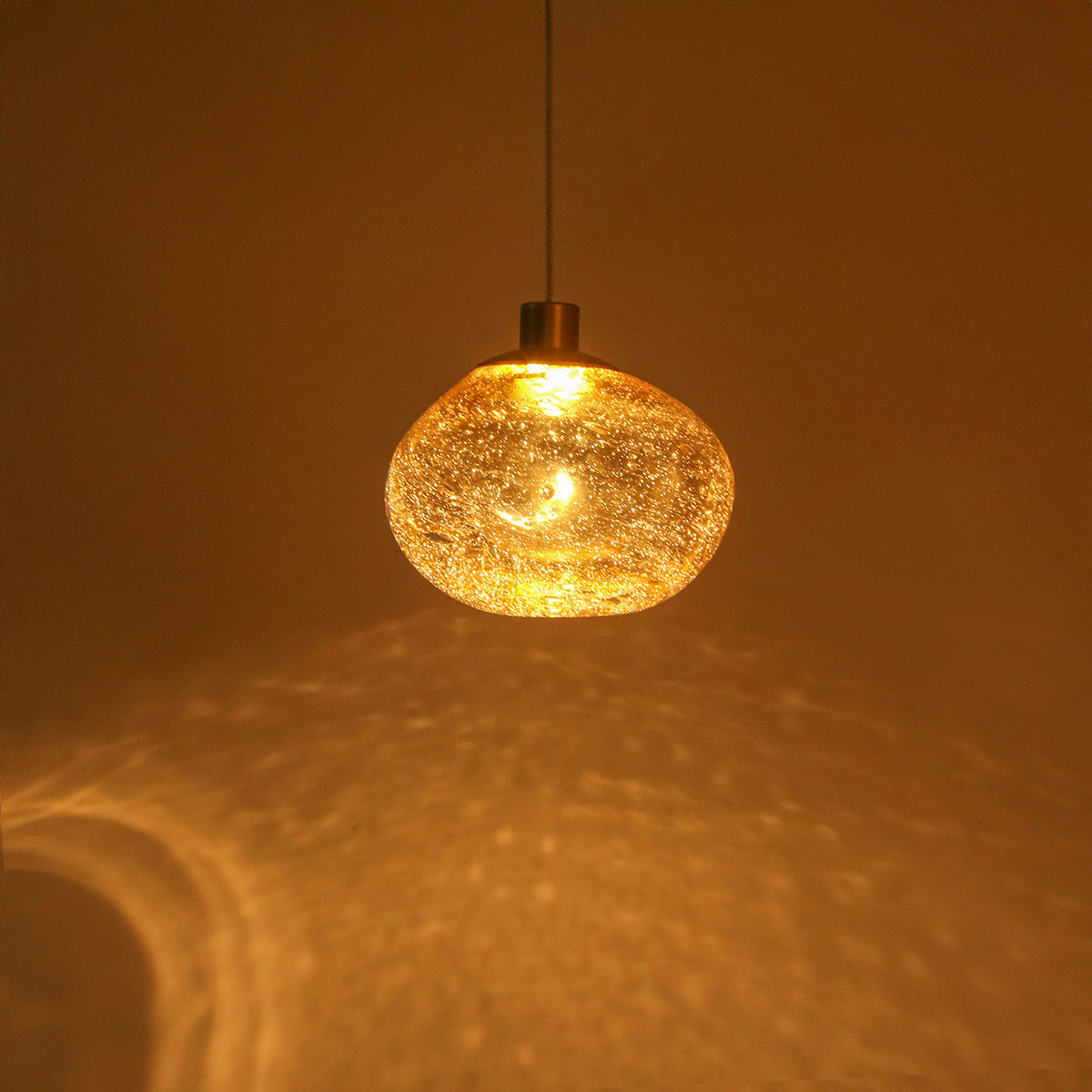 Shop Blown Glass Amber LED Pendant Light Bangalore