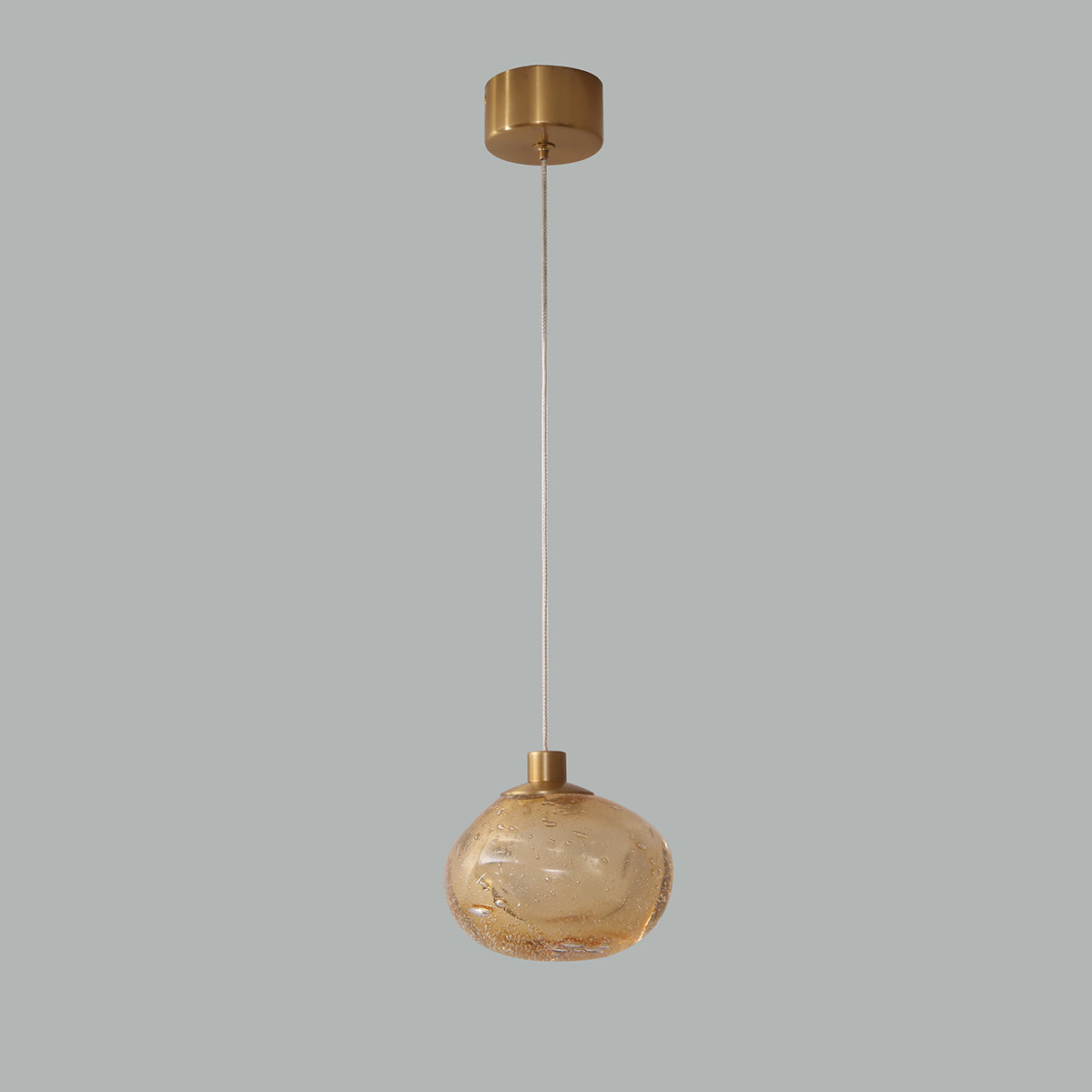 Shop Blown Glass Amber LED Pendant Light Online