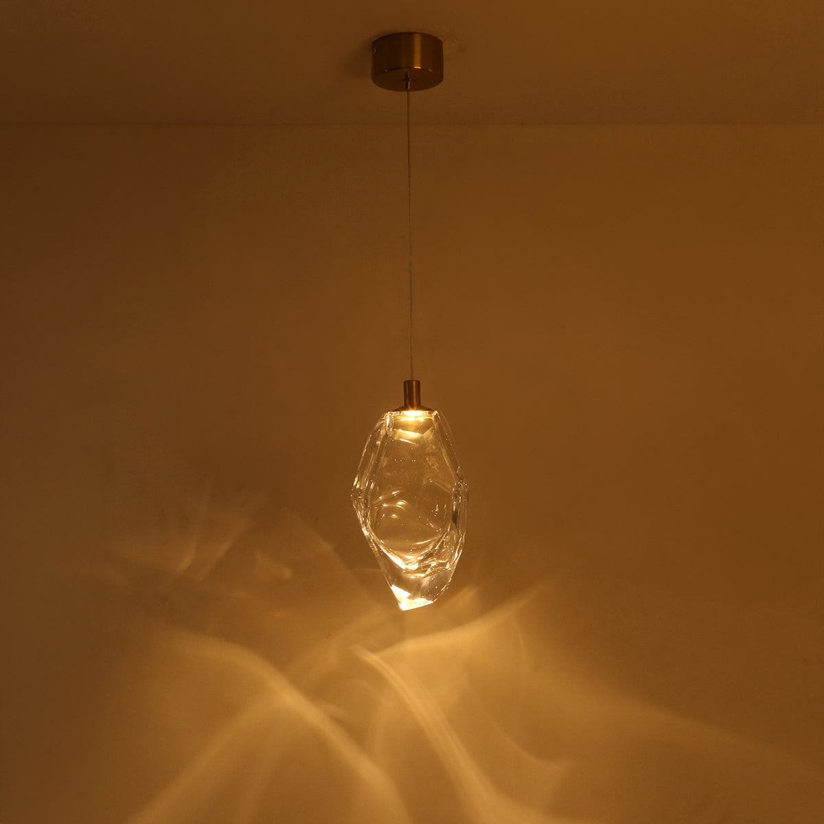 Shop Bold Clear Crystal LED Pendant Light Living Room