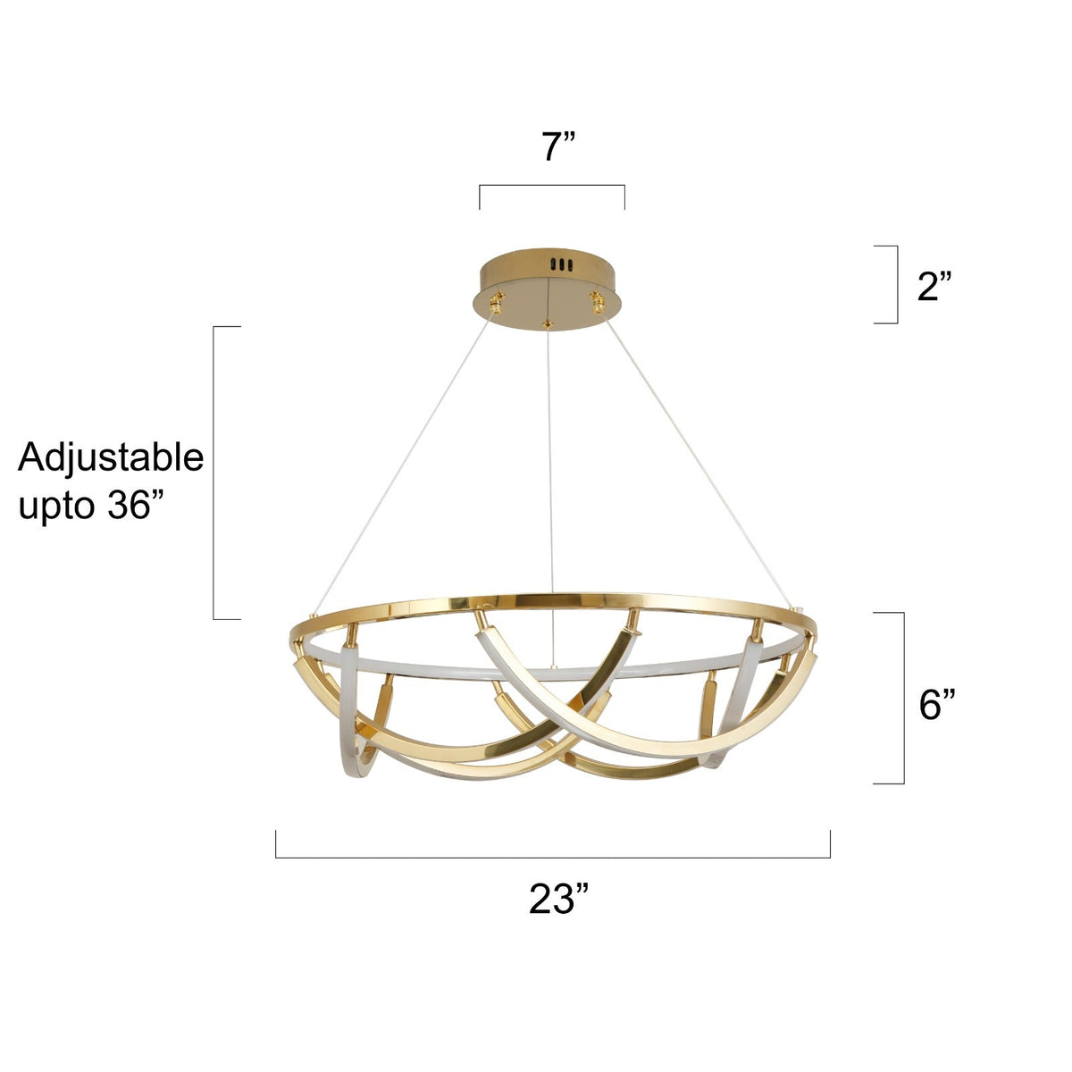 Shop Close Bond Gold ( 3 Colour ) LED Chandelier Bedrooms