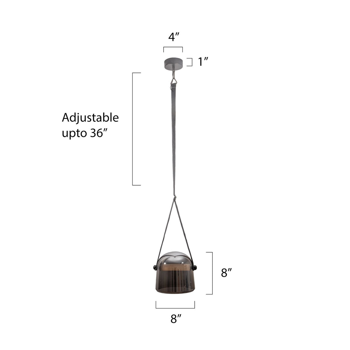 Shop Dependable Smoke LED Pendant Light Corner hanging