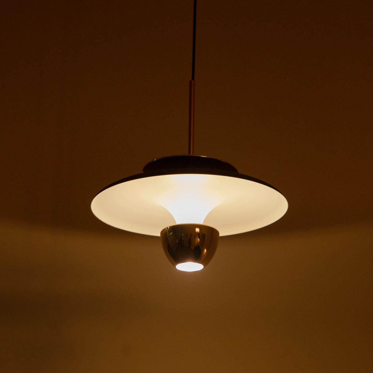 Double Down Gold Black LED Pendant Light