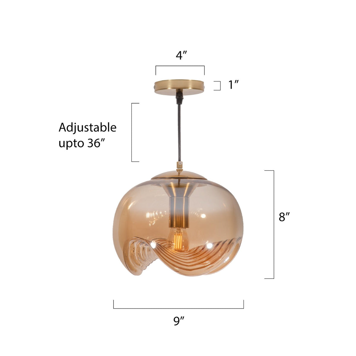 Eyeing You Amber Pendant Light