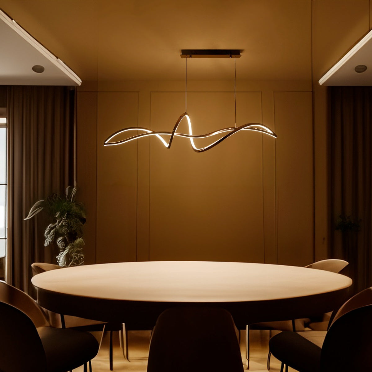 Shop Flow Smart (Dimmable &amp; Remote) LED Chandelier Dining Table