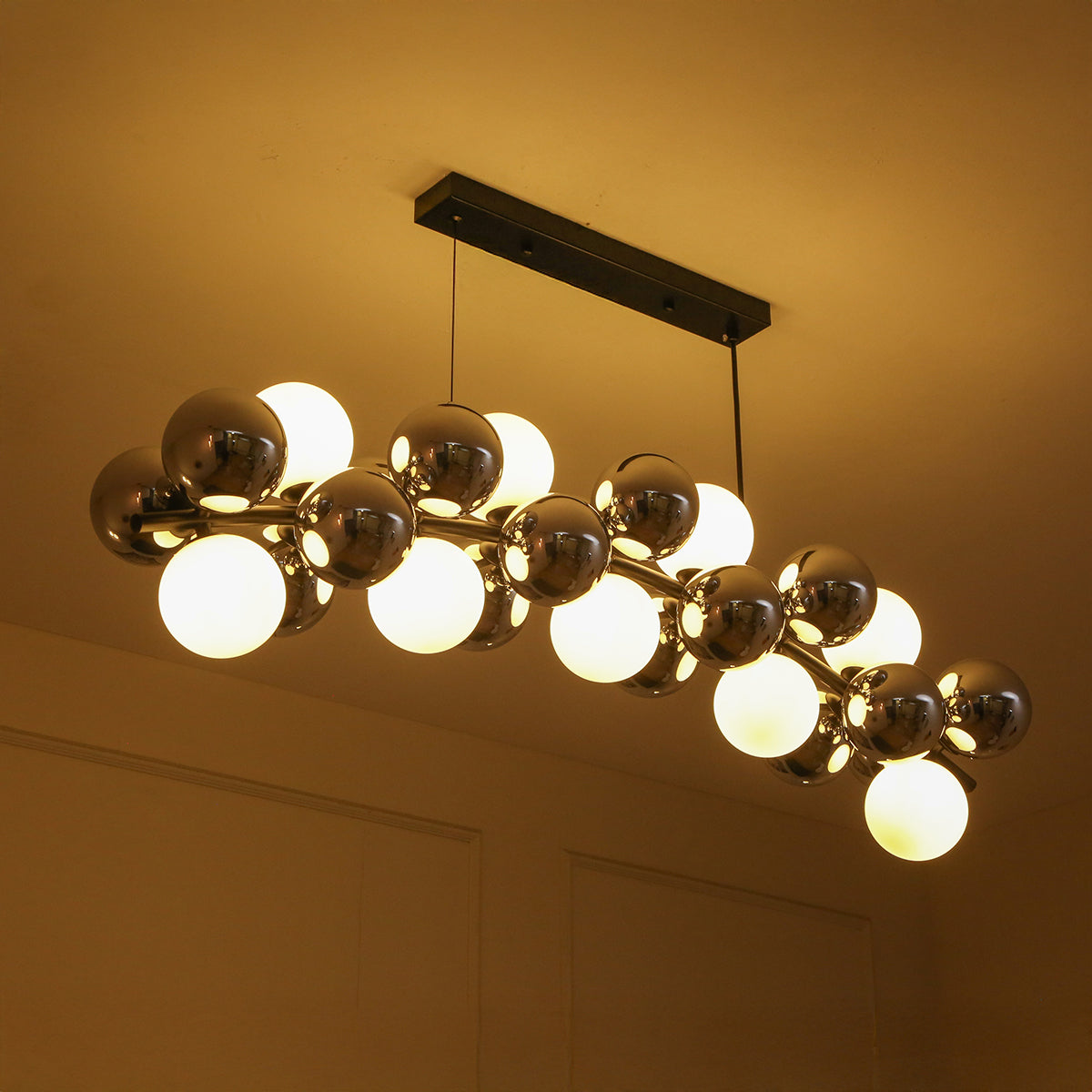 Gentle Sun Long LED Chandelier for Modern Dining | Light & Living