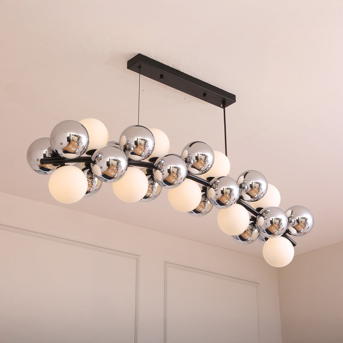 Shop Gentle Sun Long LED Chandelier Living Room