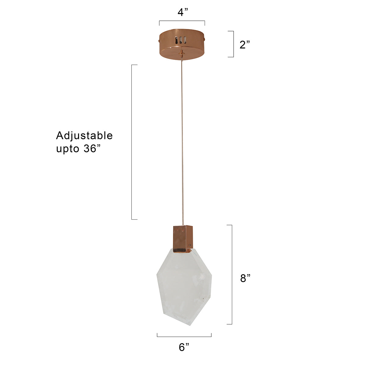 Shop Glacier Rose Gold LED Pendant Light Bangalore