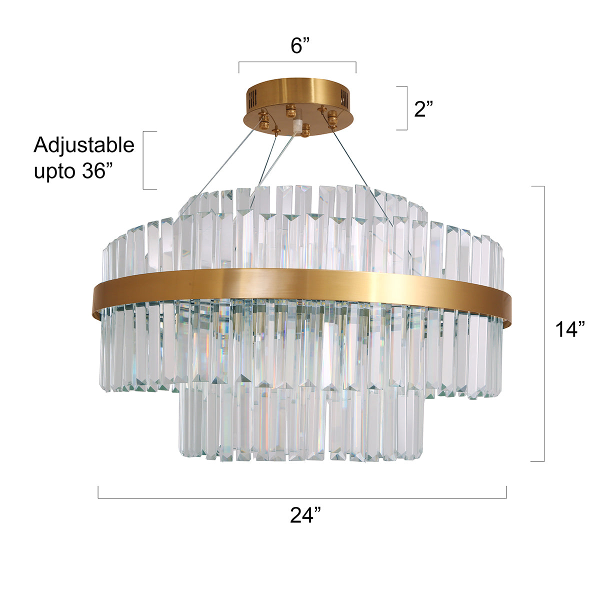 Shop Glamour Crystal (3 Colour) LED Chandelier Bangalore