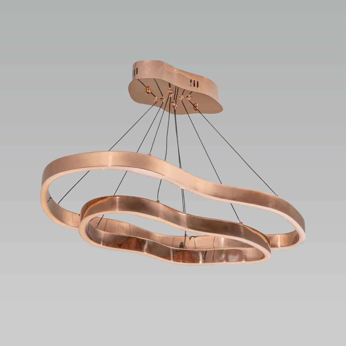 Shop Grandeur Double Ring Smart (Dimmable &amp; Remote) LED Chandelier Bangalore