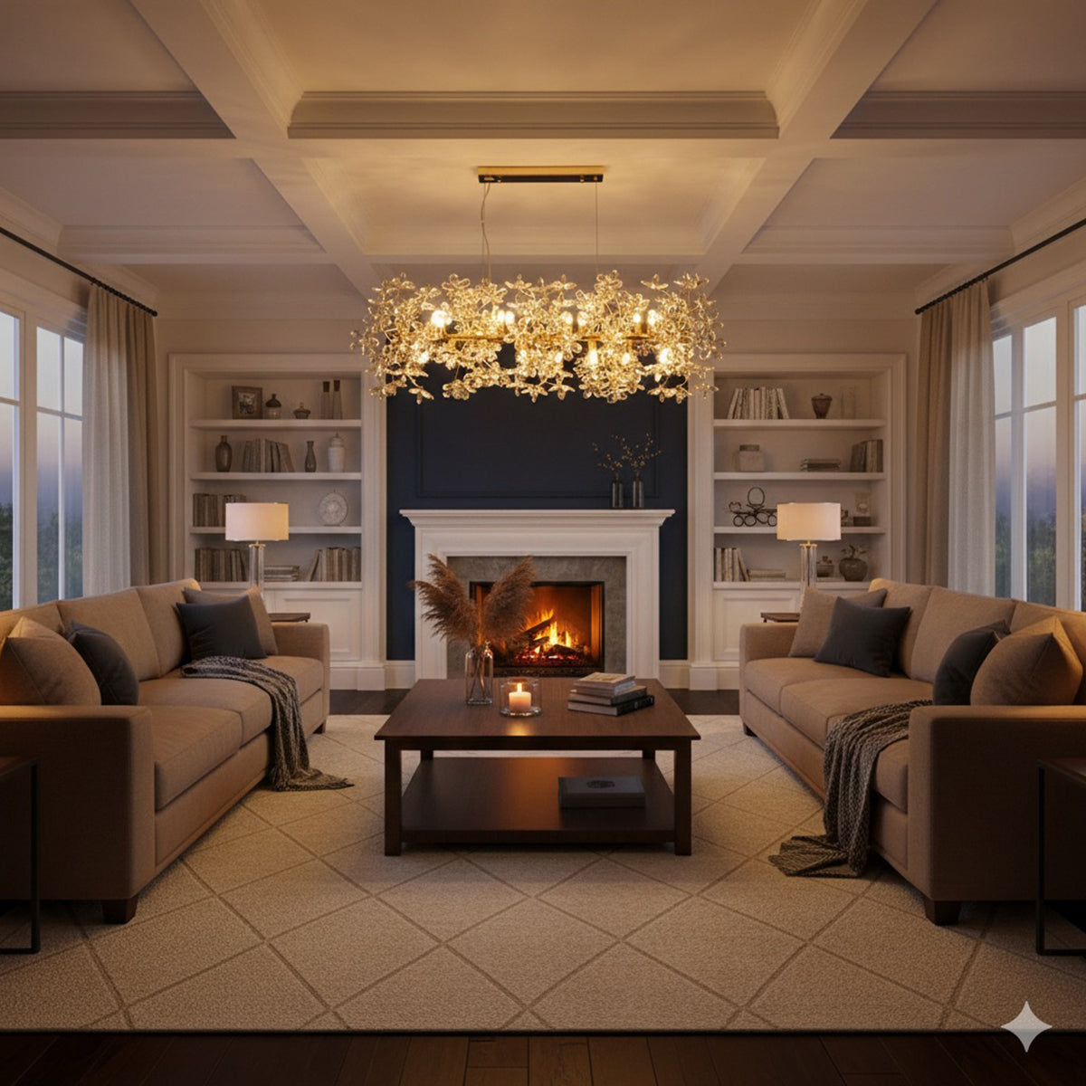 Shop Head Turner Crystal Rectangle LED Chandelier Interior Lights