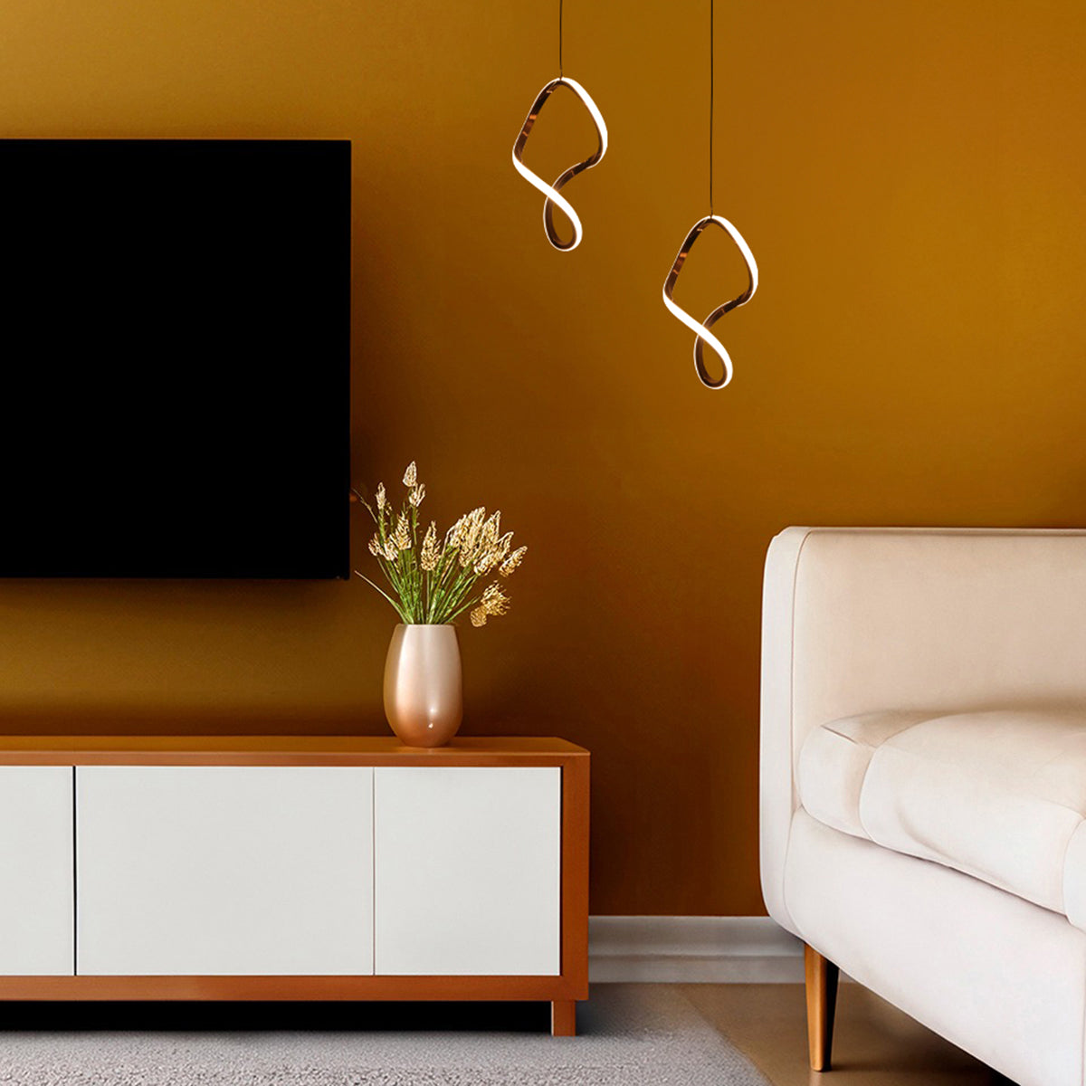 Home Run Rose Gold LED Pendant Light for Modern Homes | Light & Living