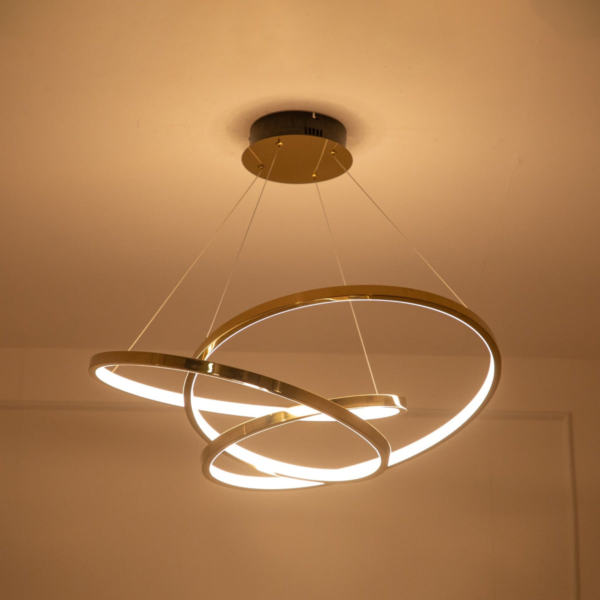 Shop Honour Gold Smart (Dimmable &amp; Remote) LED Chandelier Bangalore
