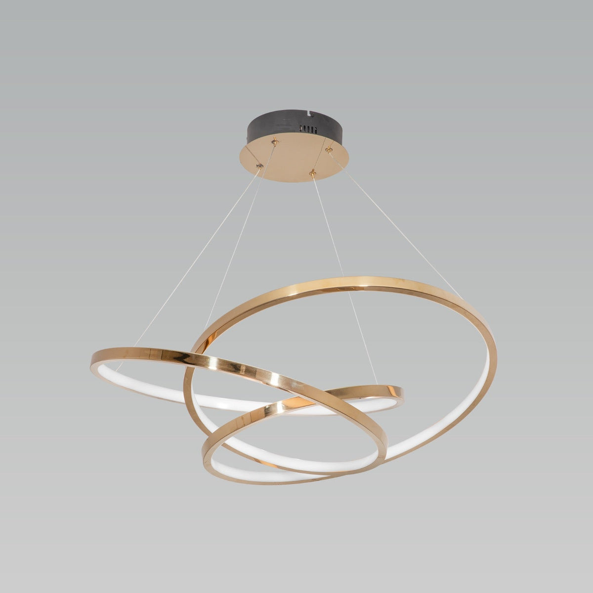 Shop Honour Gold Smart (Dimmable &amp; Remote) LED Chandelier Modern