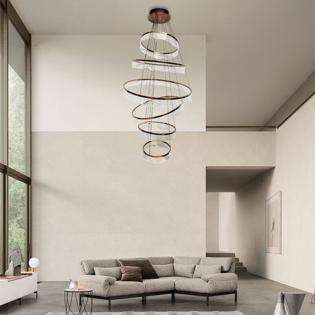 Shop Incredible Smart (Dimmable &amp; Remote) Double Height LED Chandelier Interior Lights