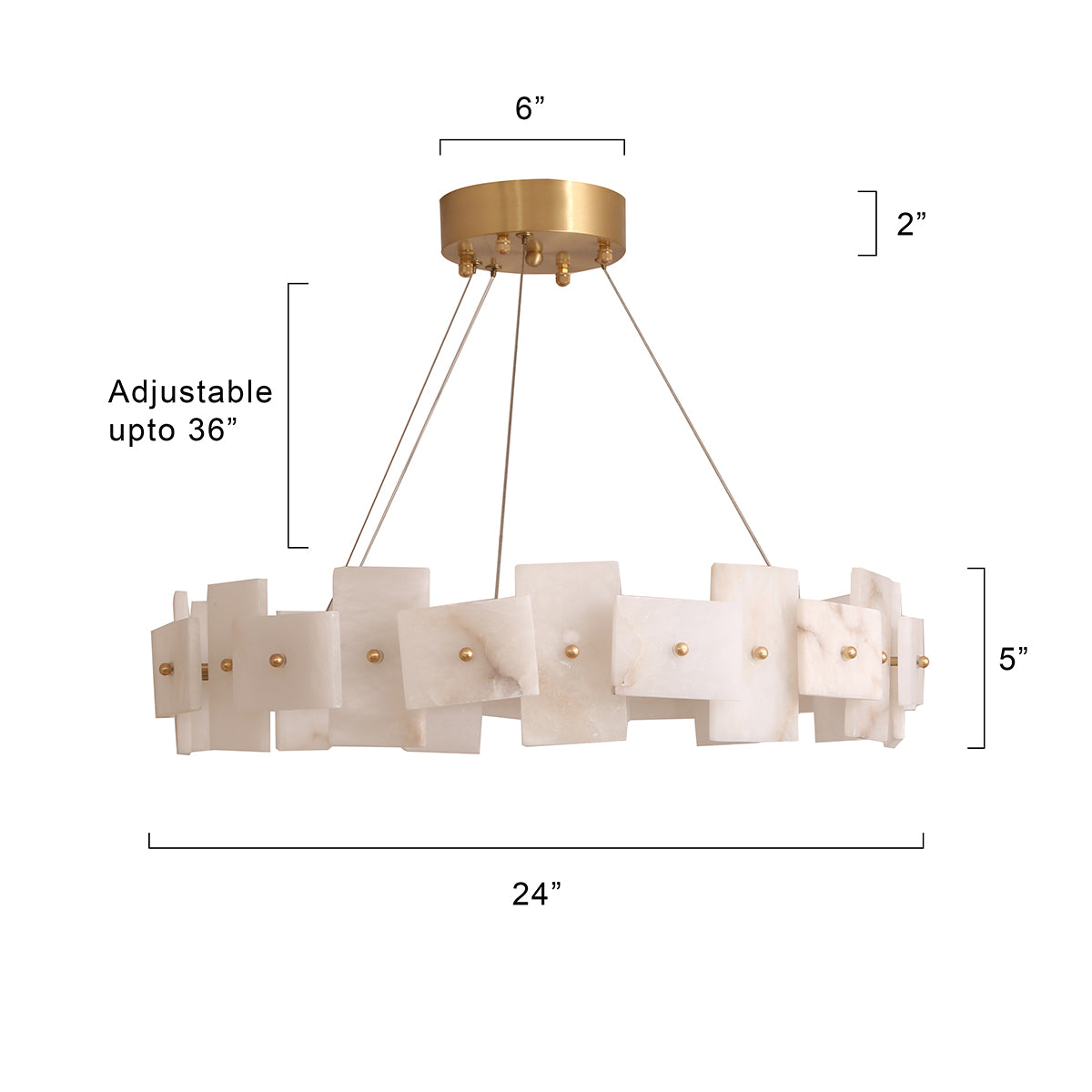 Shop Marble Bloom LED Chandelier Living Room