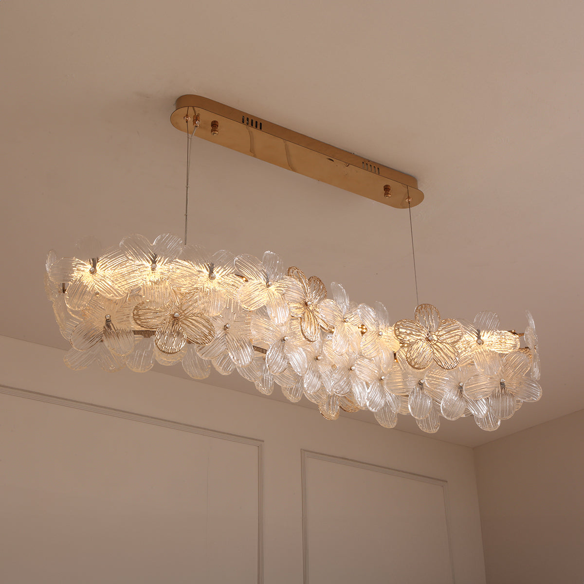 Shop Mystic Glow Smart ( Dimmable & Remote) Rectangle LED Chandelier Online