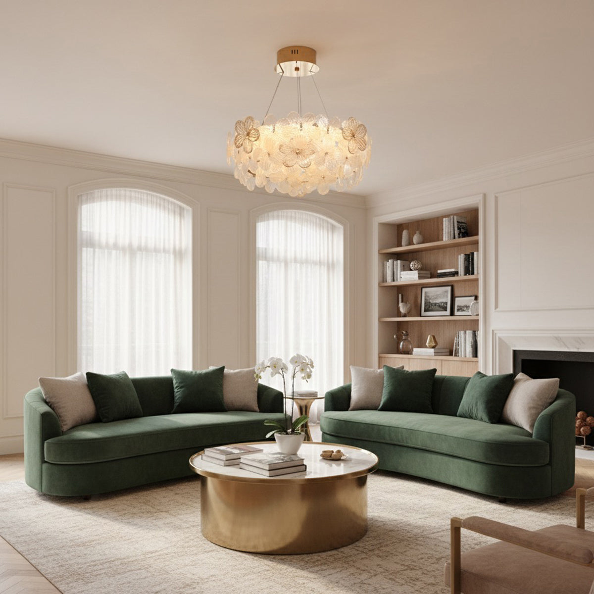 Shop Mystic Glow Smart ( Dimmable & Remote) Round LED Chandelier Bangalore