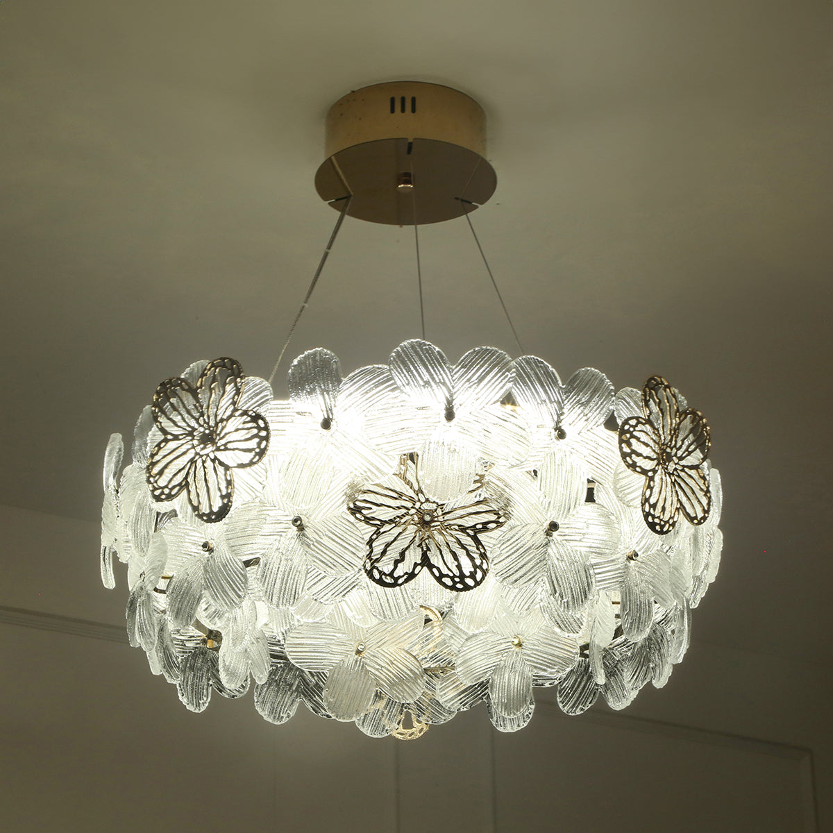 Shop Mystic Glow Smart ( Dimmable & Remote) Round LED Chandelier Dining Room