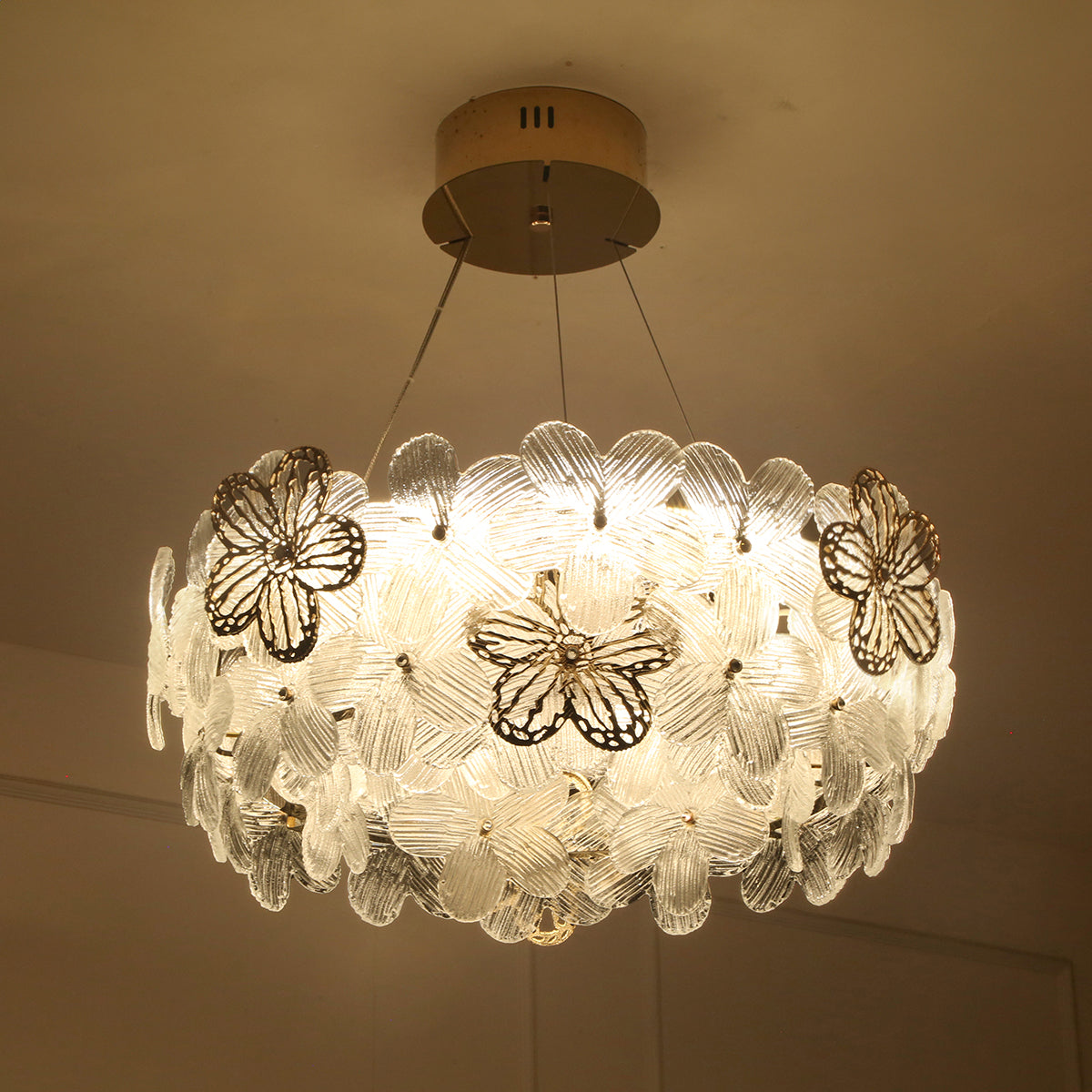 Shop Mystic Glow Smart ( Dimmable & Remote) Round LED Chandelier Interior Lights