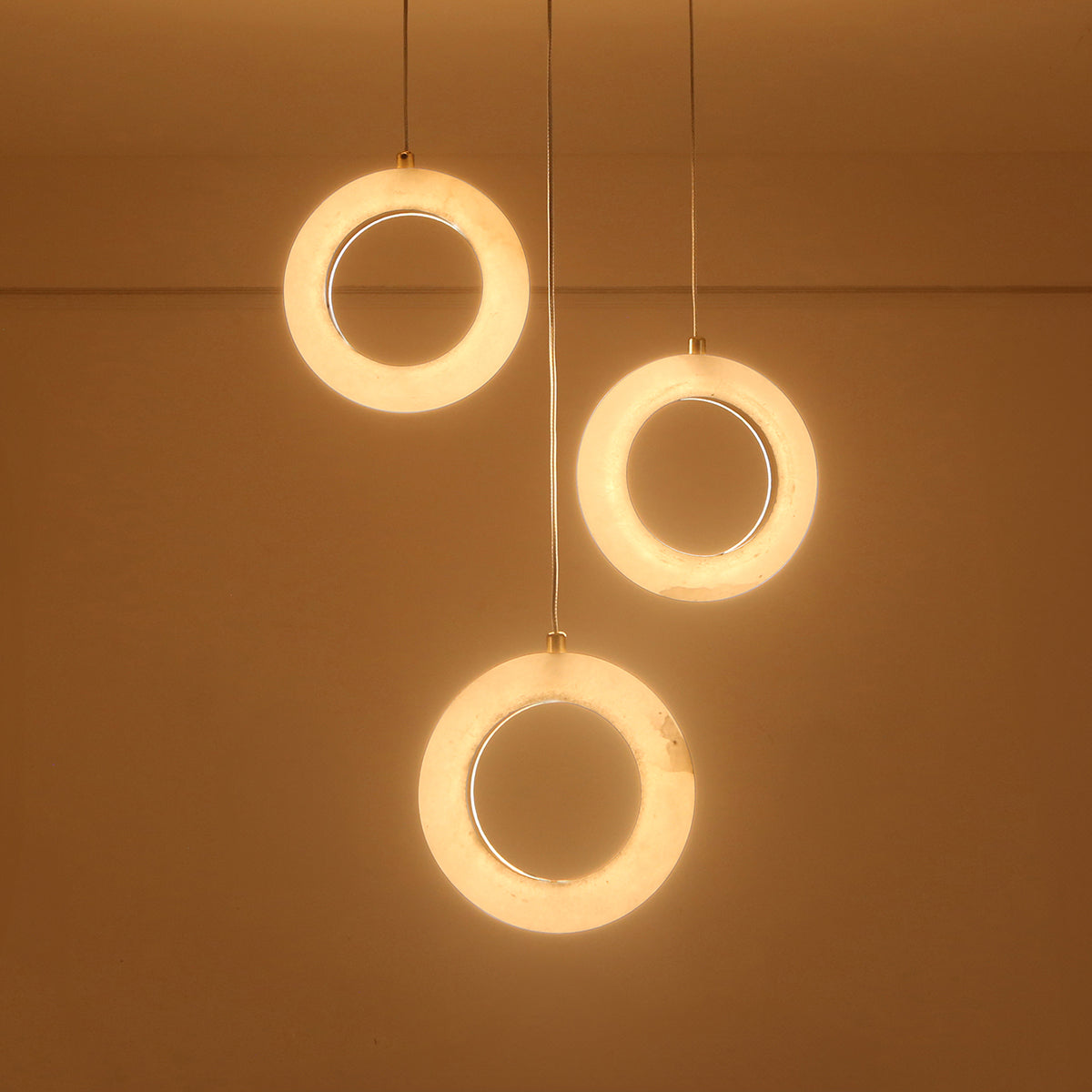 Shop Nature Lover 3 Light Marble LED Chandelier Interior Lights