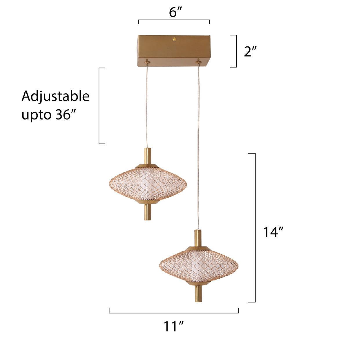 Shop Nested Small Double LED Pendant Light Living Room