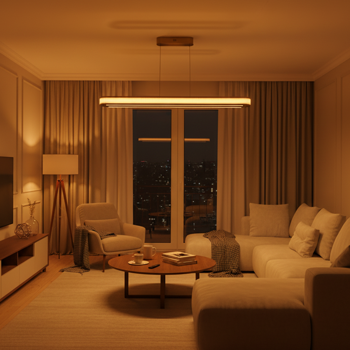 Shop Noble Mind Long LED Chandelier Bangalore