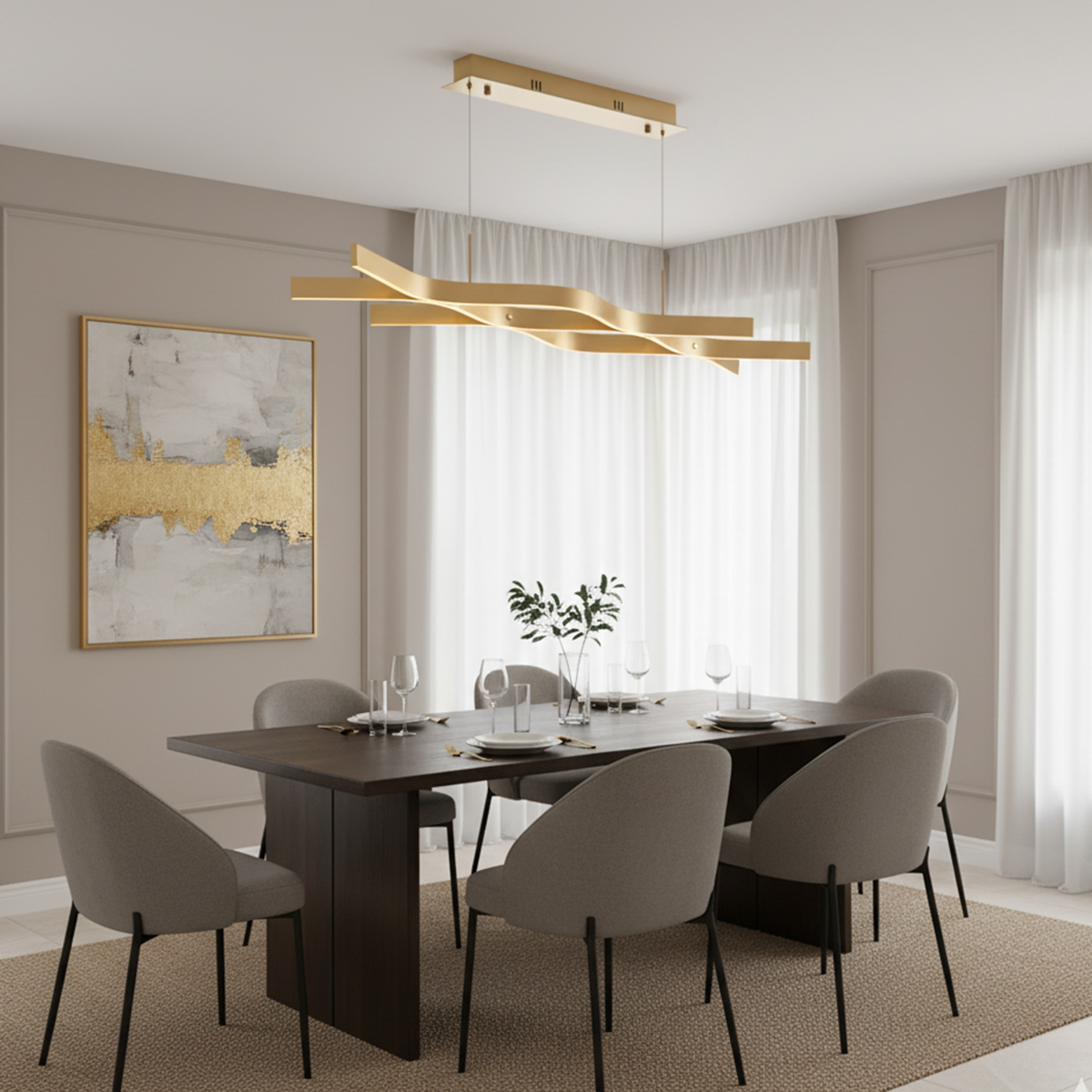 Shop Ocean Waves LED Chandelier Interior Lights