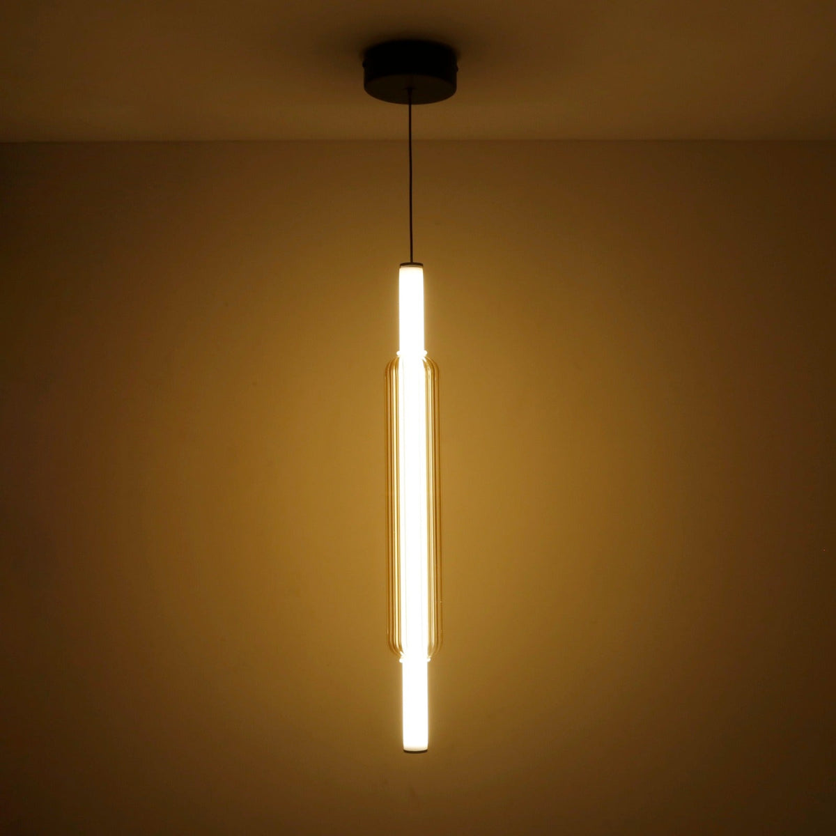 Shop Piping Hot Amber LED Pendant Light Corner