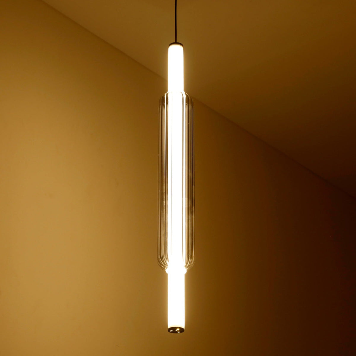 Shop Piping Hot Smoke LED Pendant Light Corner Drop