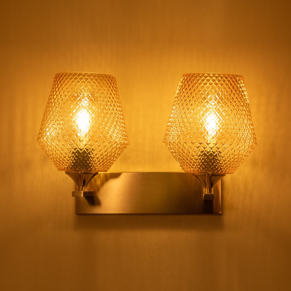Shop Reliable Amber Double Wall Light Sonce