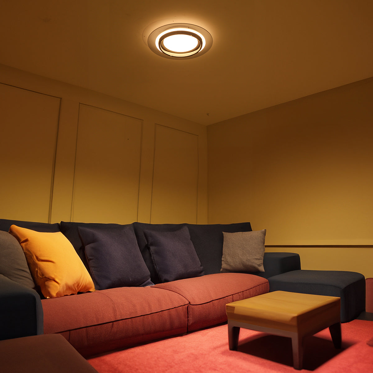 Shop Saturn Ring Black (3 Colour) LED Chandelier - Ceiling Light Living Room