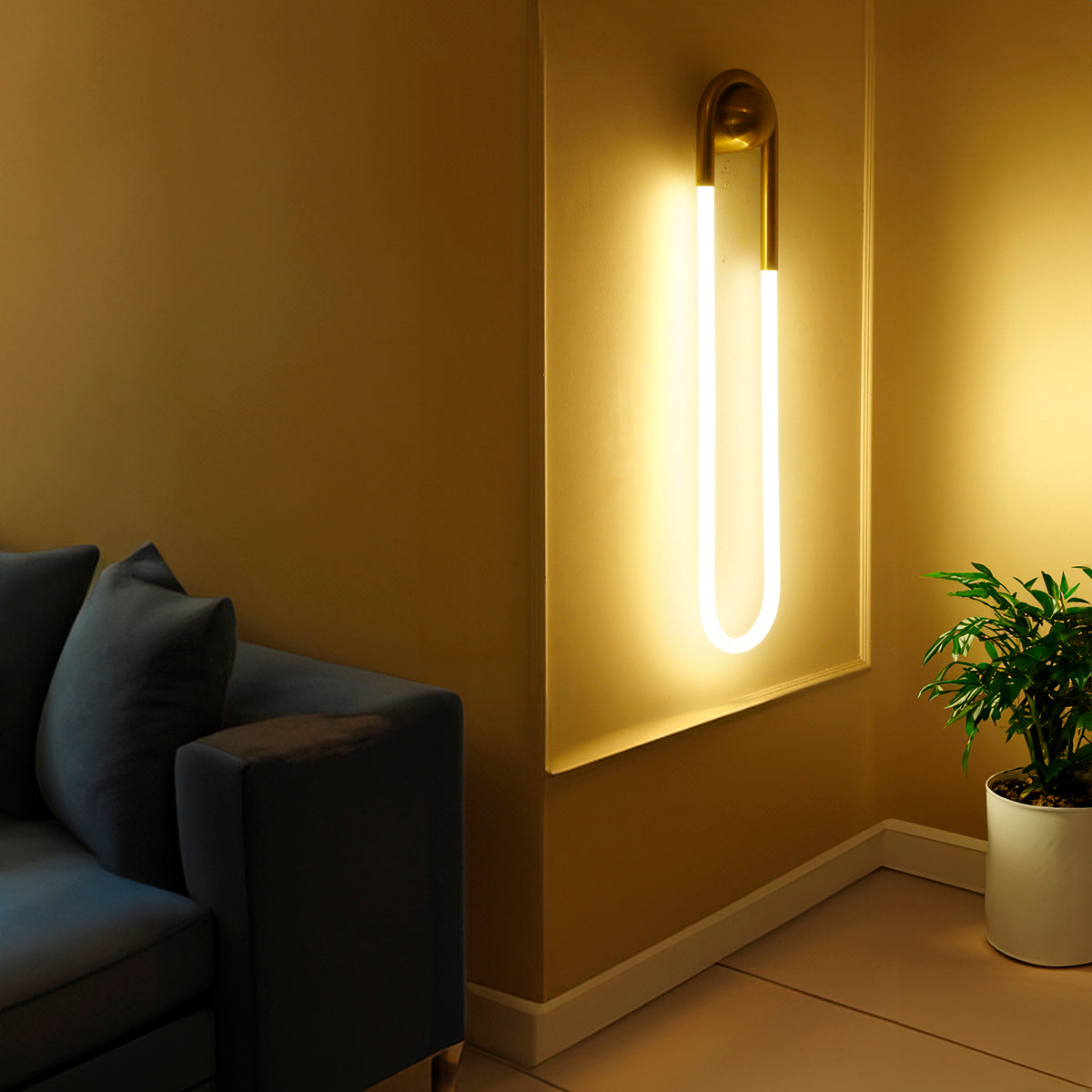 Shop Seek Justice Long Brass LED Wall Light Online