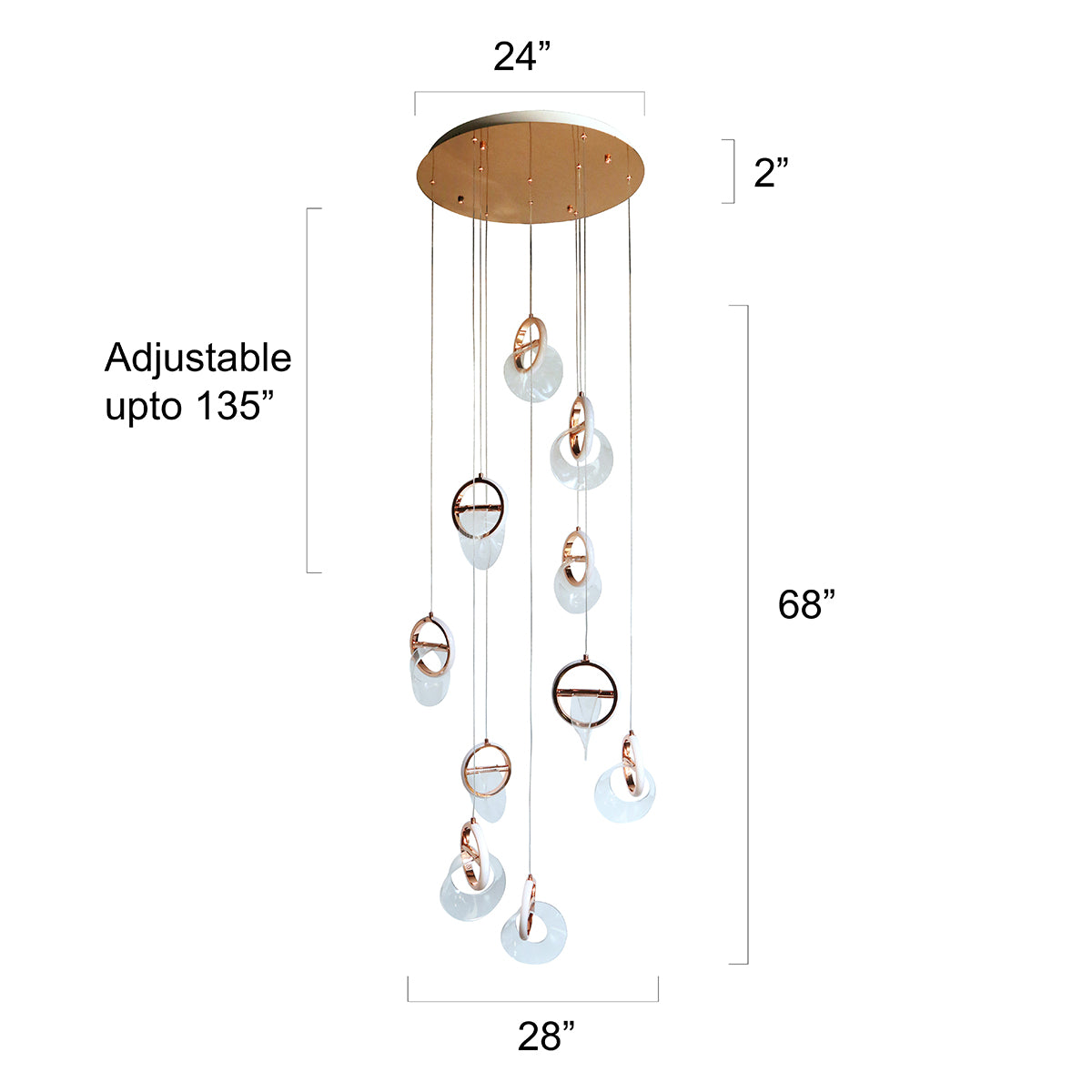 Shop She Said Yes (3 Colour) Double Height LED Chandelier Interior Lights