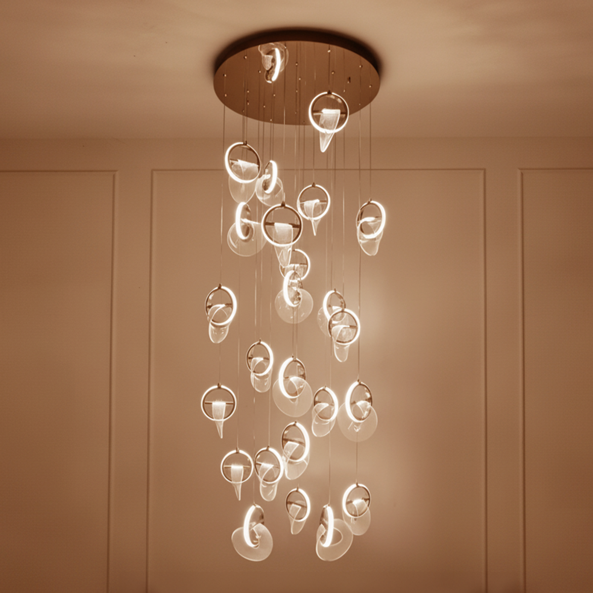 Shop She Said Yes (3 Colour) Double Height LED Chandelier Living Room