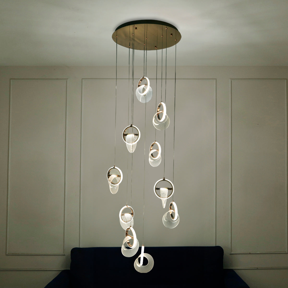 Shop She Said Yes (3 Colour) Double Height LED Chandelier Online