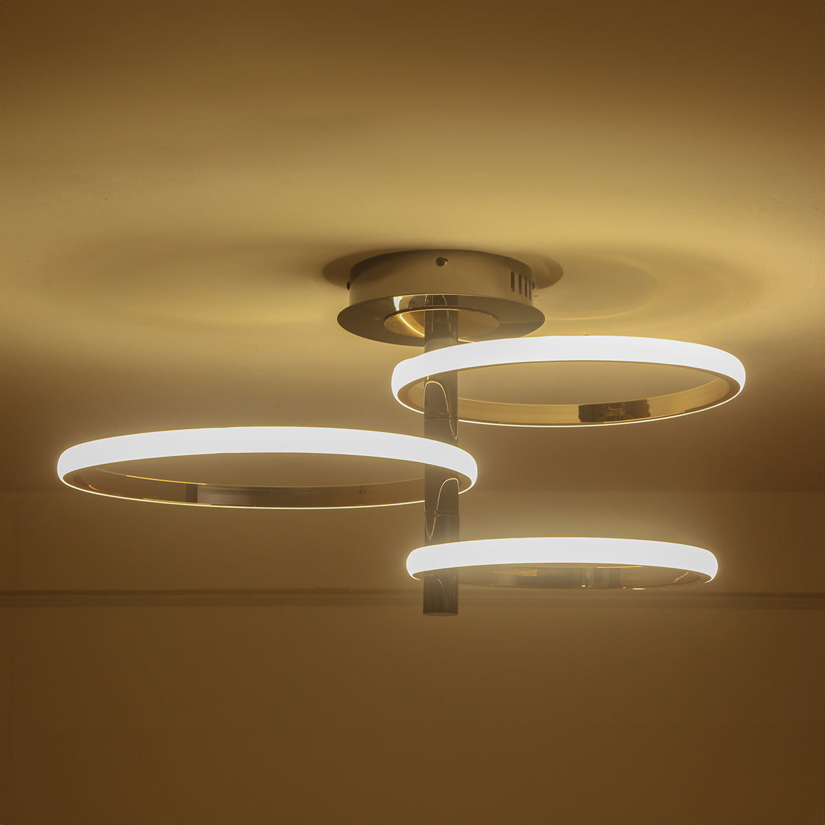 Shop Simplicity 3 Ring (3 Colour) LED Chandelier Dining Room