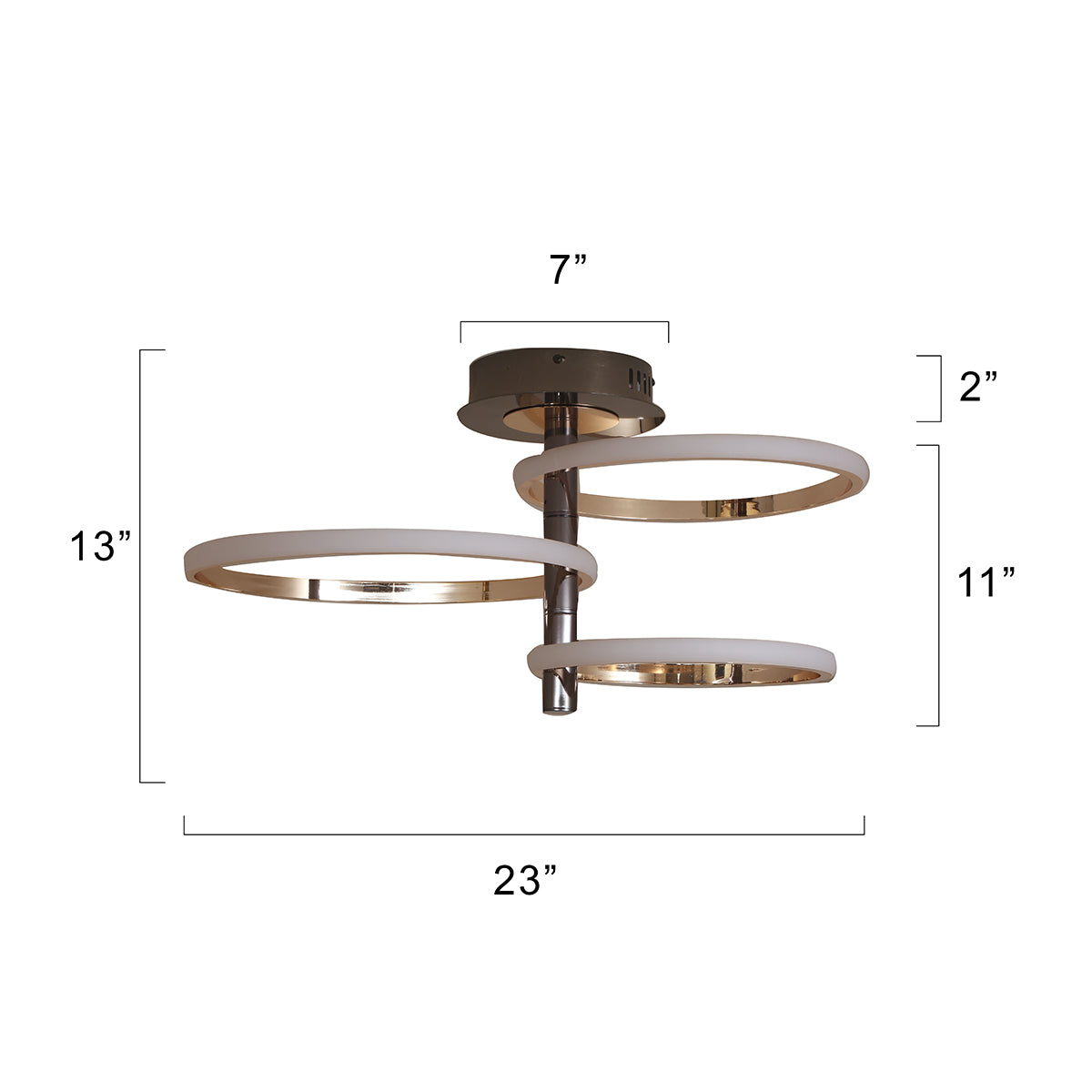 Shop Simplicity 3 Ring (3 Colour) LED Chandelier Online