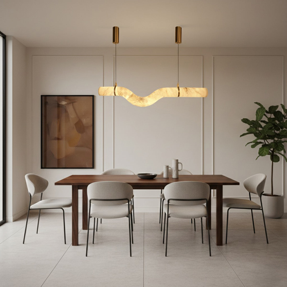 Shop Singular Spanish Marble LED Chandelier Interior Lights