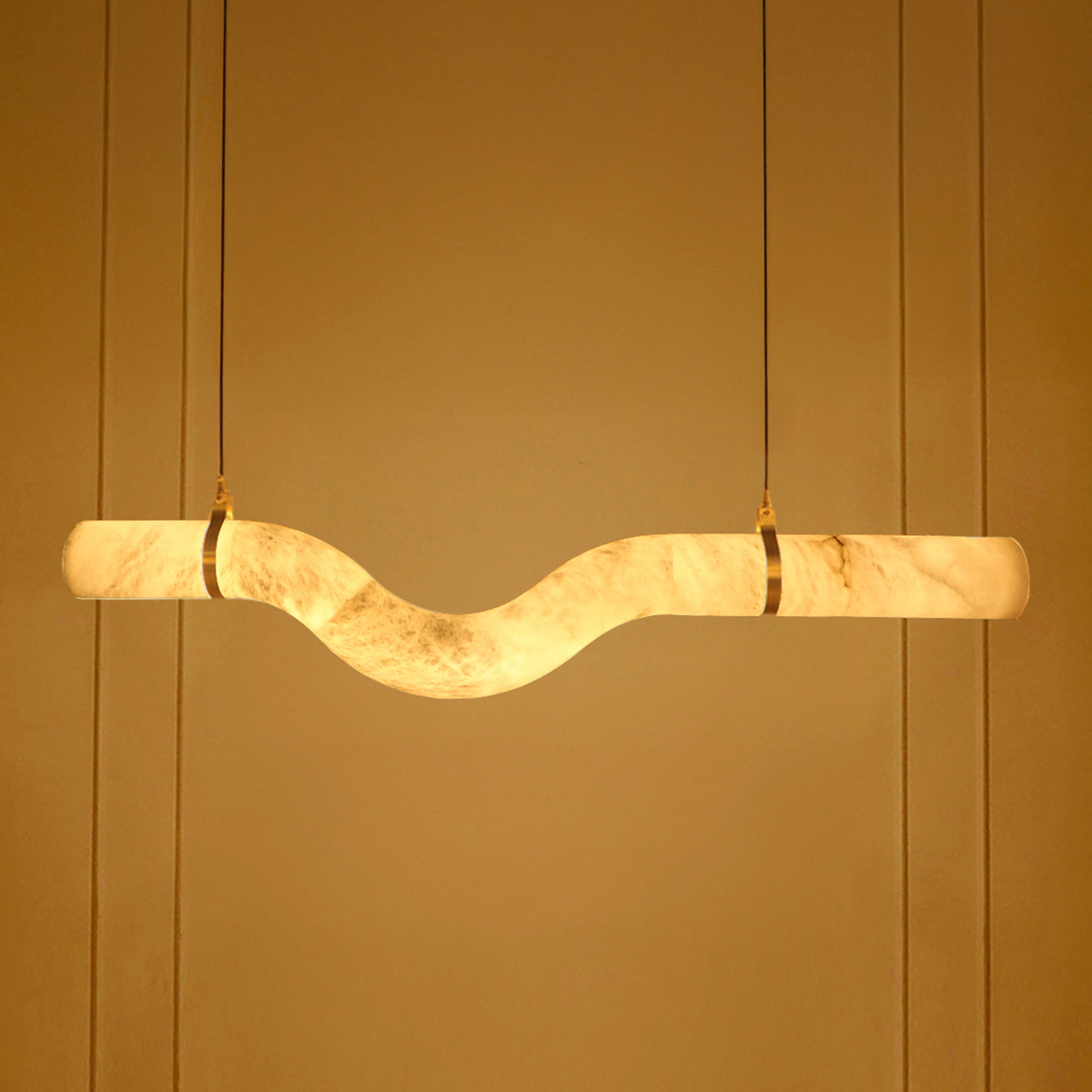 Shop Singular Spanish Marble LED Chandelier Living Room