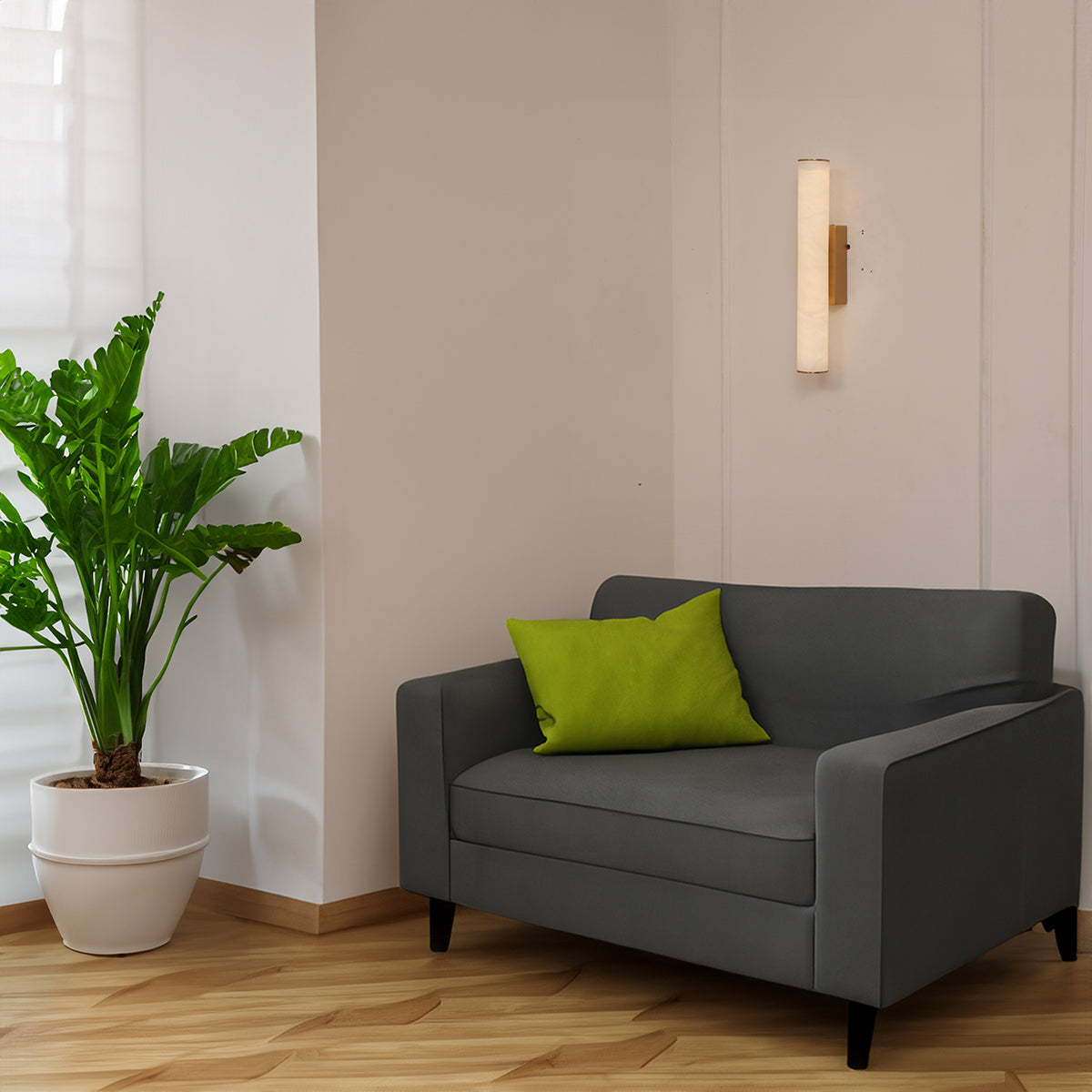 Shop Sleek Marble 400mm LED Wall Light Living Room