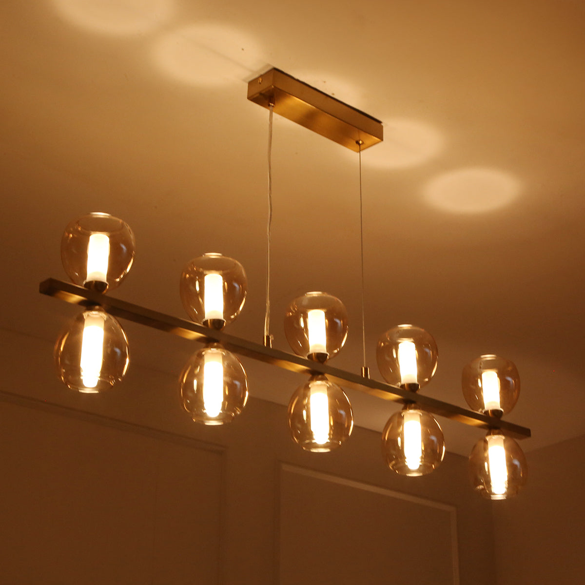 Stability Long LED Chandelier for Dining & Modern Home | Light & Living