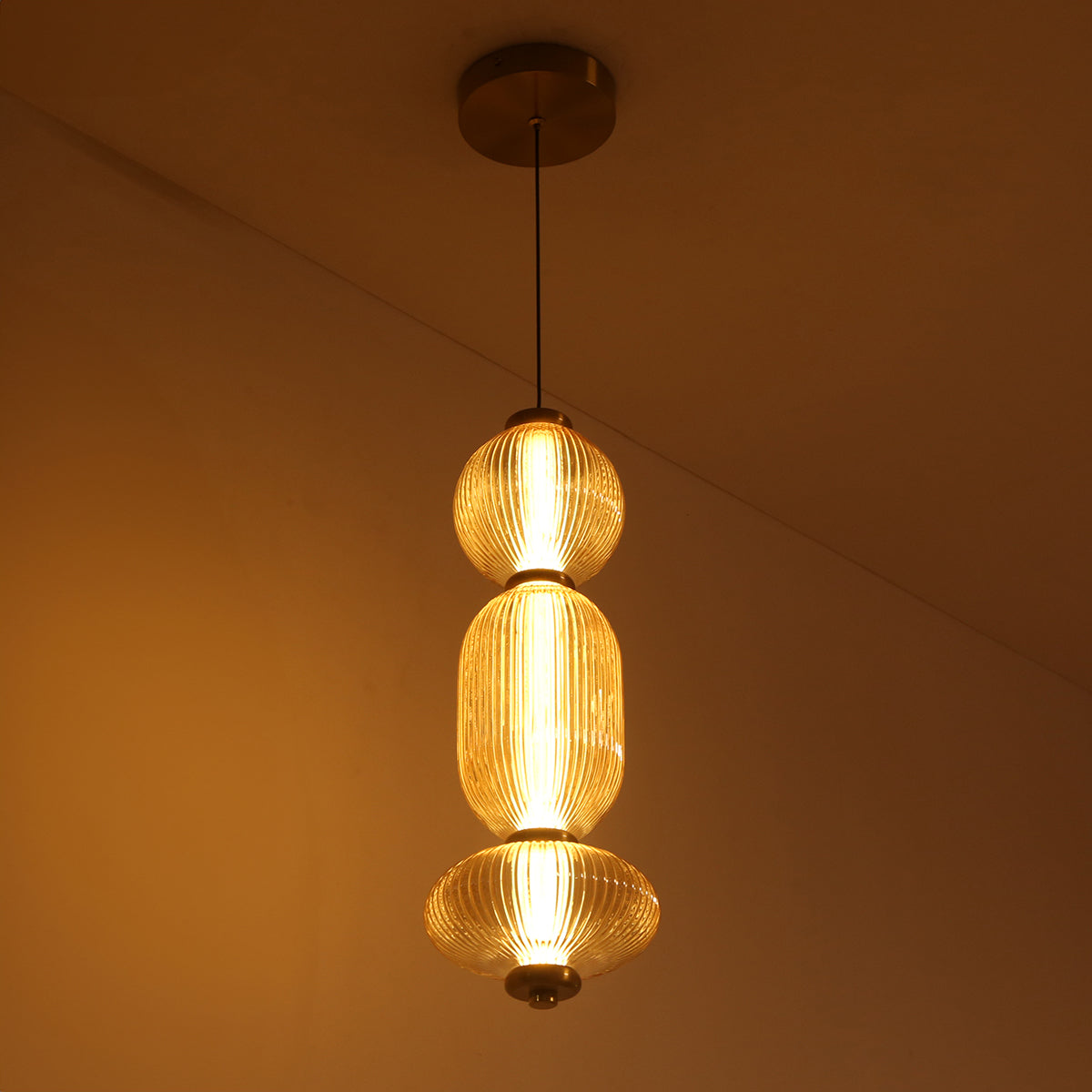 Shop Summer Joy Amber LED Pendant Light Living Room