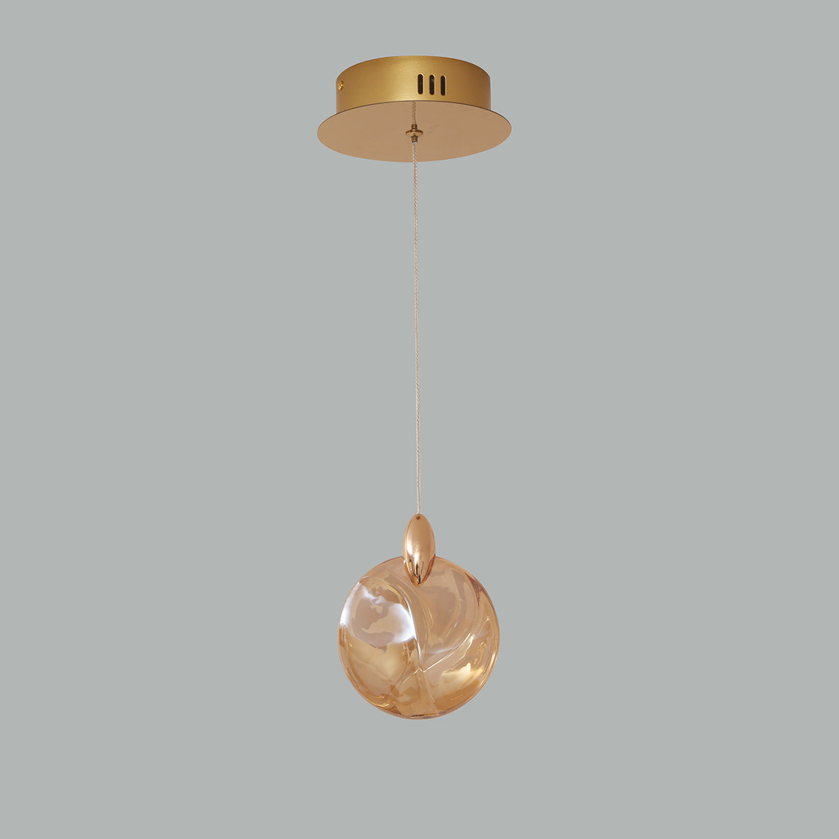 Shop Thoughtful Amber Glass LED Pendant Light Online