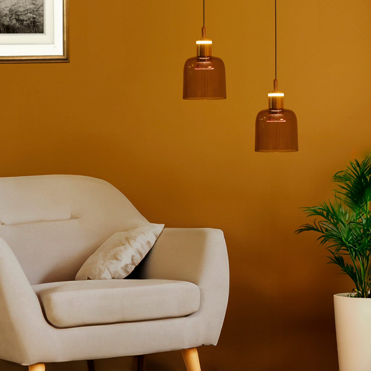 Trendy Smoke LED Pendant Light for Corners & Living | Light & Living